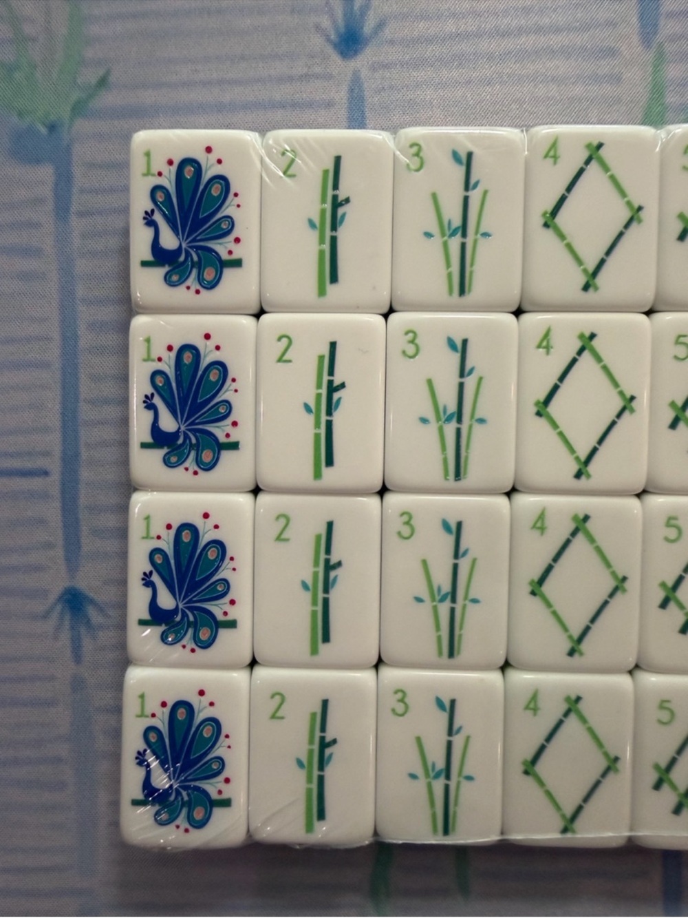 Pink and Green Mahjong Tiles - Picture 3 of 10